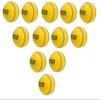 CW Indoor Leather Cricket Ball Yellow Men Seasoned Hand Stitched 2PC Ball (Pack of 12) view 1