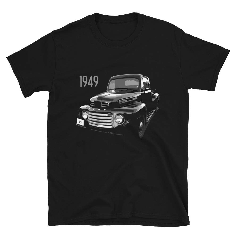 1949 F-Series Antique Pickup Truck Graphic T-Shirt | Car Enthusiast Gift Black