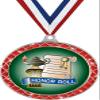Honor Roll Red Trellis Medal Silver, 2.5" Honor Roll Prizes, Kids Honor Roll Trophy Medal Awards 50 Pack view 1