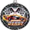 Racing Derby Black Trellis Medal Silver, 2.5" Derby Race Prizes, Kids Racing Derby Trophy Medal Awards 100 Pack Prime view 2