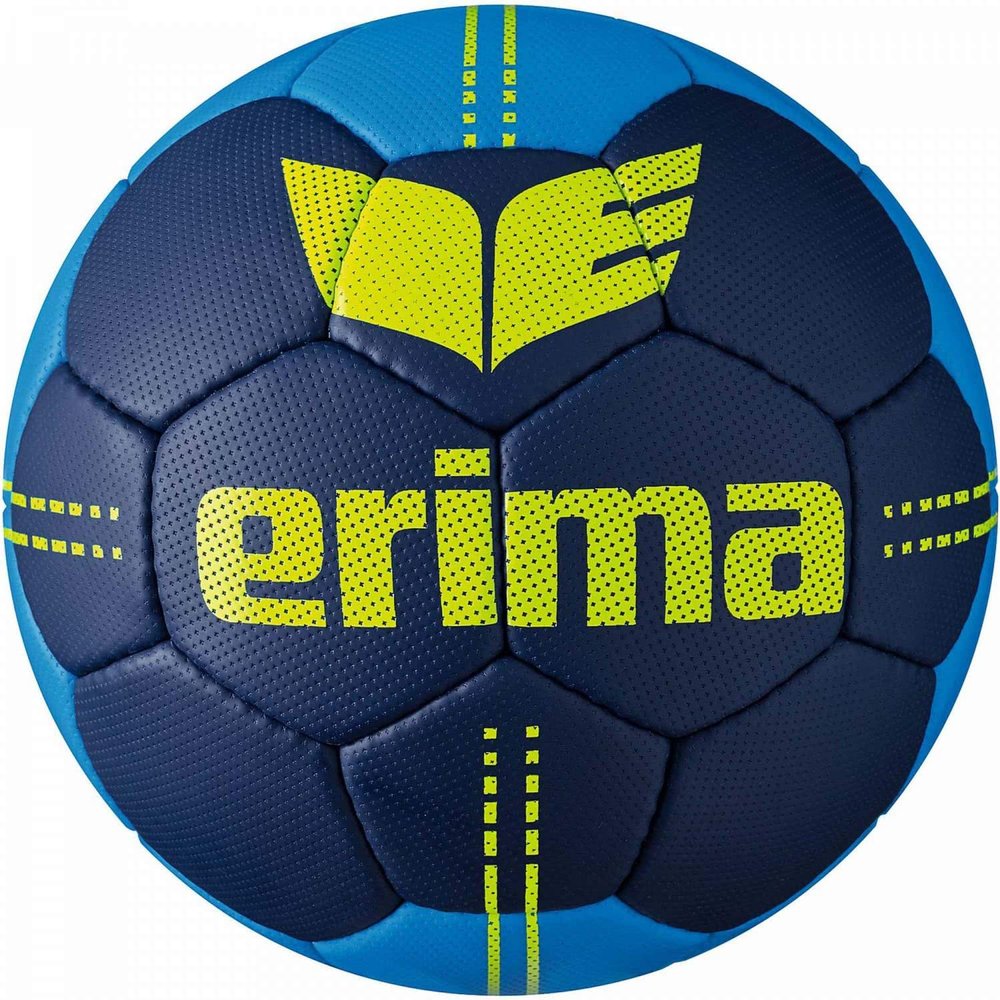 Erima Pure Grip 3 Soft Handball, Youth & Adult, 1 Count, New Navy/Yellow/Dark Navy