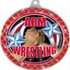 Arm Wrestling Red Trellis Medal Silver, 2.5" Wrestling Prizes, Kids Arm Wrestler Trophy Medal Awards 100 Pack Prime view 2
