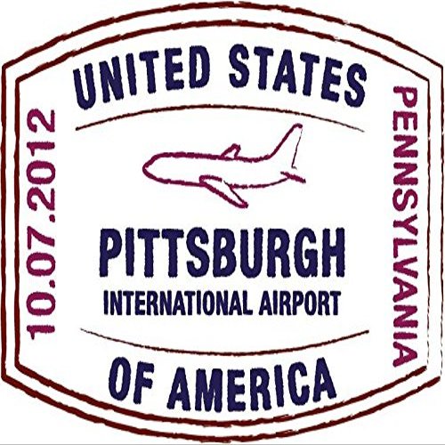 Travel International Airport Pittsburgh Pennsylvania USA Grunge Stamp Sign Sticker Decal Design