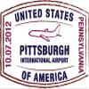 Travel International Airport Pittsburgh Pennsylvania USA Grunge Stamp Sign Sticker Decal Design