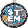 STEM Black Trellis Medal Silver, 2.5" Science Education Academic Prizes, Kids Student Trophy Medal Awards 20 Pack view 2