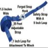 CustomTieDowns 1.5 Inch x 20 Foot Replacement Winch Strap, Boat Hook On One End, 18 Inch Safety Strap with A Soft Loop, 1 Inch Loop On Opposite End for Attachment to Winch. (Blue) view 2