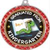Kindergarten Graduation Red Trellis Medal Silver, 2.5" Kids Graduation Prizes, Kids Graduating Trophy Medal Awards 100 Pack Prime view 2