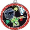 Paintball Red Trellis Medal Silver, 2.5" Paintball Prizes, Kids Paintball Trophy Medal Awards 100 Pack view 2