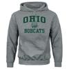 Barnesmith Ohio University Bobcats Hooded Sweatshirt, Heritage, Charcoal Grey, Small view 1