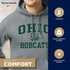 Barnesmith Ohio University Bobcats Hooded Sweatshirt, Heritage, Charcoal Grey, Small view 3