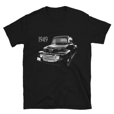 1949 F-Series Antique Pickup Truck Short-Sleeve Unisex T-Shirt Black