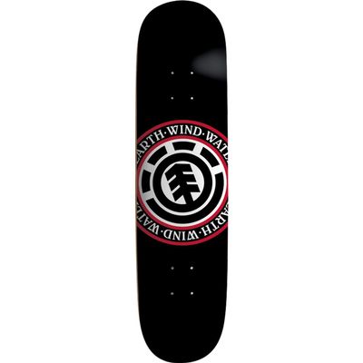 Element Elemental Seal Skateboard Deck -8.2 Black - (Bundled with Free 1'' Hardware Set)