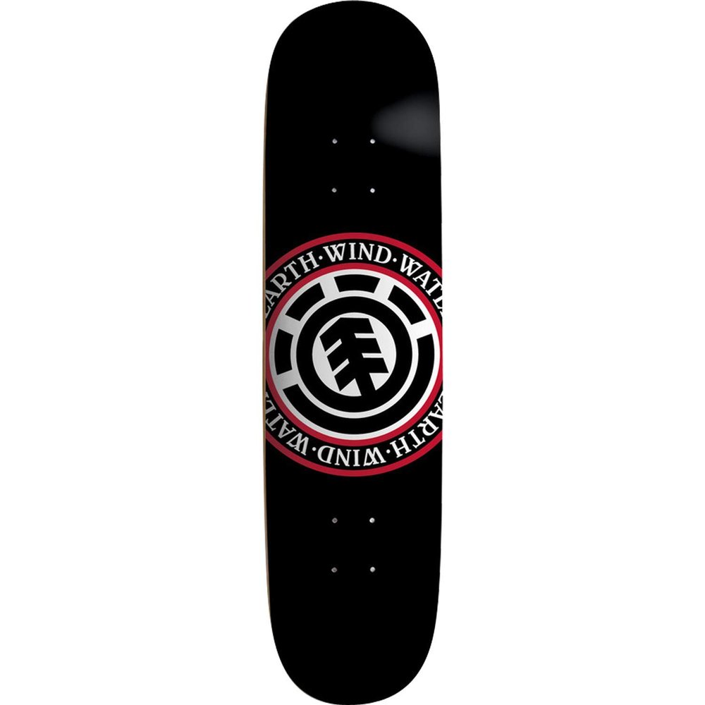 Element Elemental Seal Skateboard Deck -8.2 Black - (Bundled with Free 1'' Hardware Set)