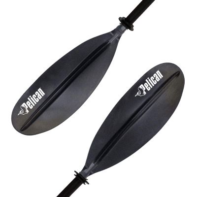 Pelican - Standard Kayak Paddle - Black - 220 cm (86.6 in.) - Aluminum Shaft and a Durable Polypropylene Blade - 0/65 Blade Angle - with Drip Ring - PS1965-00