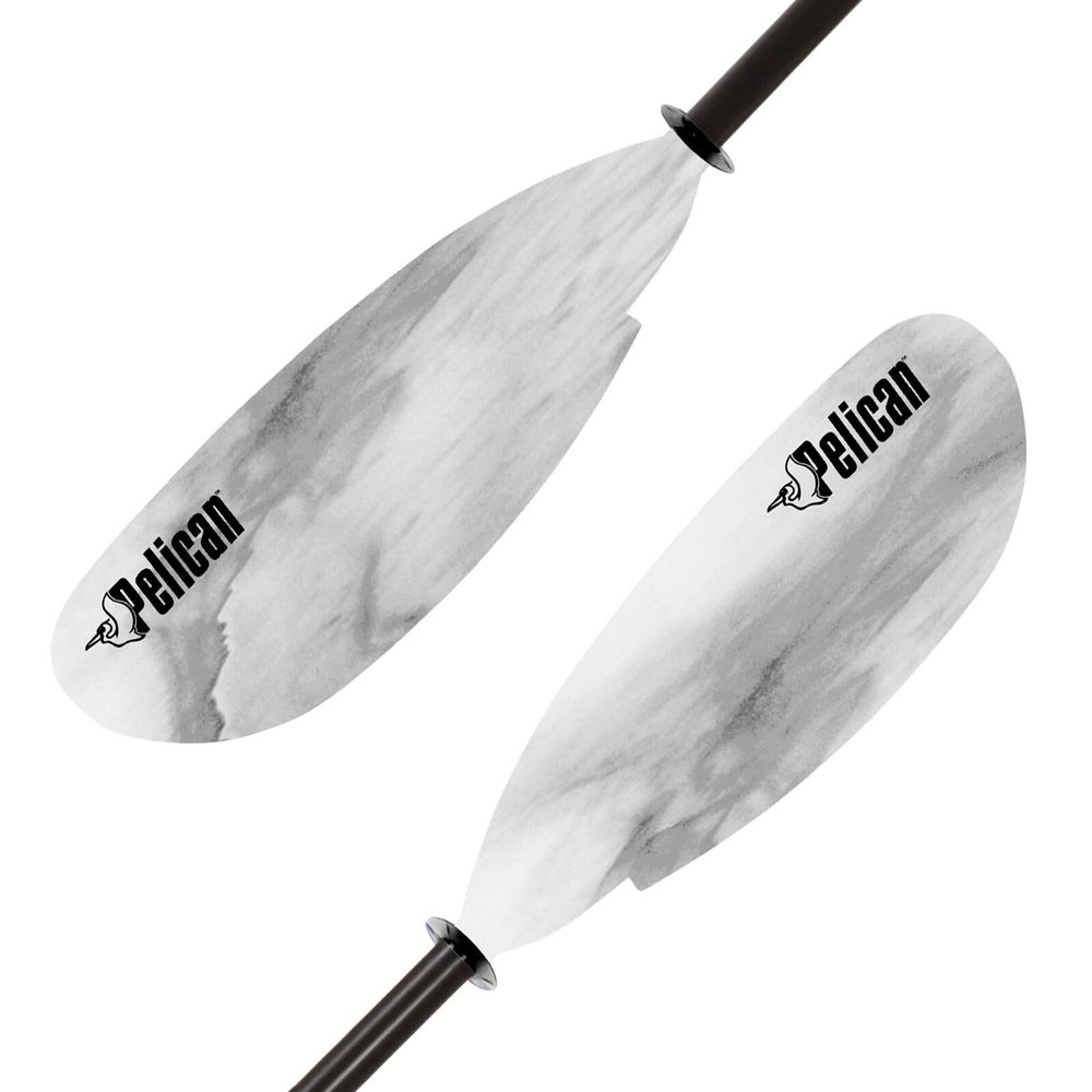 Pelican Poseidon Paddle - Aluminum Shaft with Reinforced Fiberglass Blades - Lightweight, Adjustable Kayaks Paddles - Perfect for Kayaking Boating & Kayak Fishing - 94.5 in - Granite/Black