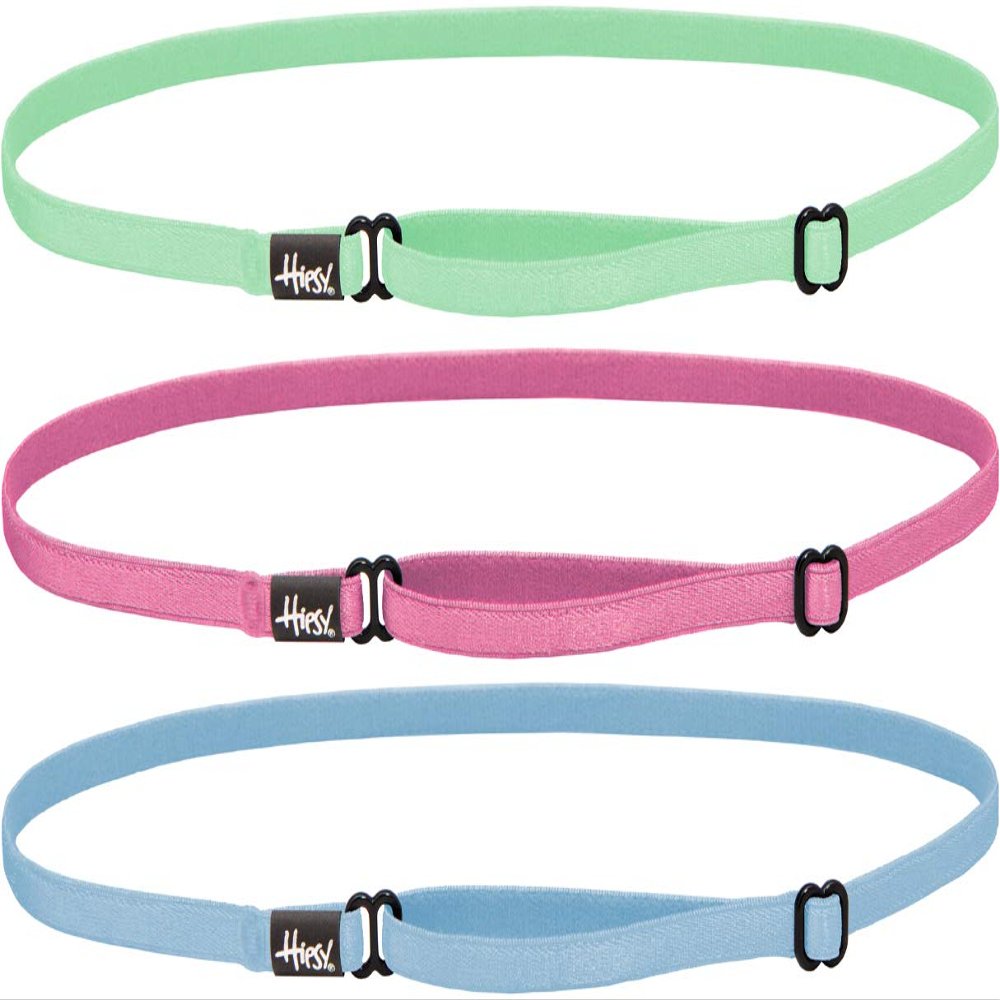 Hipsy Women's Elastic & Adjustable Stretchy Running Headband Multi Pack (Light Blue/Pink/Mint Elastic 3pk)