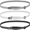 Hipsy Women's Adjustable Elastic Nurse Headbands, 3pk (Charcoal/White/Silver) view 1