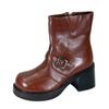 Peerage Tony (B5877M) Men's Medium Width 7 Inch Comfort Leather Boots Brown 10 view 1