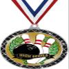 Bowling Black Trellis Medal Silver, 2.5" Bowling High Series Prizes, Kids Bowling Ball Trophy Medal Awards 50 Pack Prime view 1