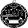 Bodybuilding Black Trellis Medal Silver, 2.5" Weightlifting Prizes, Bodybuilder Trophy Medal Awards 100 Pack Prime view 2