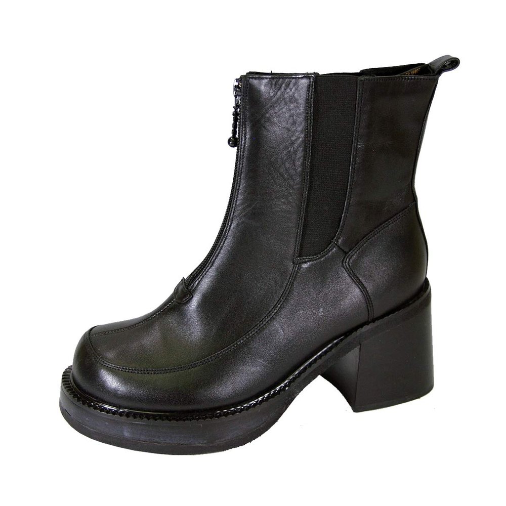 Peerage Jay (B5878M) Men's Medium Width 7 Inch Comfort Leather Boots Black 9.5