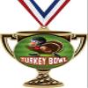 Turkey Bowl Trophy Cup Medal Gold, 3" Turkey Bowl Prizes, Kids Turkey Trophy Medal Awards 50 Pack Prime view 1
