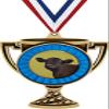 Angus Steer Trophy Cup Medal Gold, 3" Angus Cattle Prizes, Kids Animal Trophy Medal Awards 50 Pack view 1
