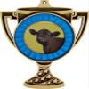 Angus Steer Trophy Cup Medal Gold, 3" Angus Cattle Prizes, Kids Animal Trophy Medal Awards 50 Pack view 2