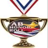 AB Honor Roll Trophy Cup Medal Gold, 3" Honor Roll Prizes, Kids AB Honor Roll Trophy Medal Awards 50 Pack Prime view 1