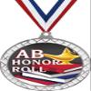 AB Honor Roll White Trellis Medal Silver, 2.5" Honor Roll Prizes, Kids AB Honor Roll Trophy Medal Awards 100 Pack Prime view 1