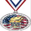 Field Day White Trellis Medal Silver, 2.5" 1st Place Field Day Prizes, Kids Field Day Trophy Medal Awards 50 Pack Prime view 1
