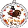 Turkey Trot White Trellis Medal Silver, 2.5" Turkey Trot Prizes, Kids Thanksgiving Trophy Medal Awards 10 Pack Prime view 2
