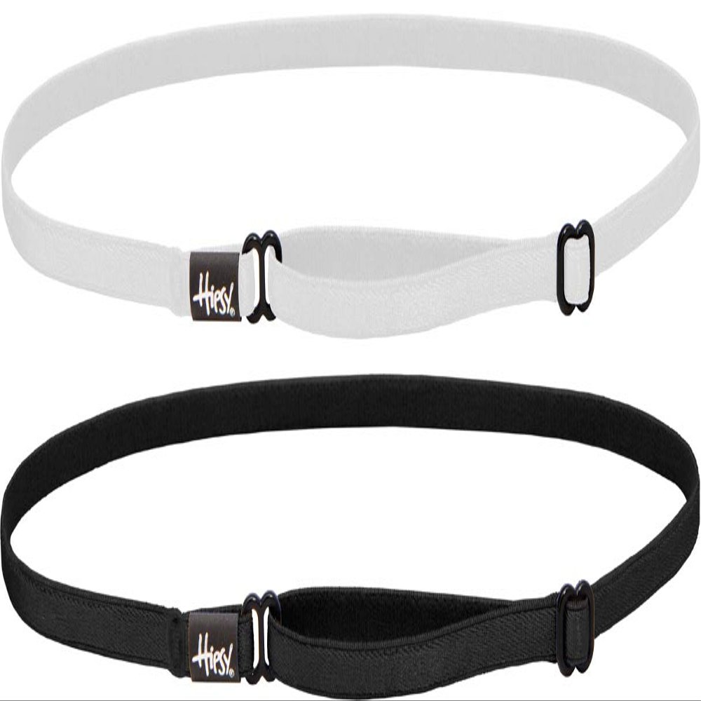 Hipsy Women's Elastic & Adjustable Running Stretchy Headband Multi Pack (Black & White Elastic 2pk)