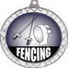 Fencing White Trellis Medal Silver, 2.5" Fencing Prizes, Kids Fencing Trophy Medal Awards 100 Pack Prime view 2