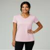 Real Essentials 5 Pack: Women's Dry-Fit Short Sleeve V Neck T Shirt Workout Fitness Yoga Top Tee, Set 6, S view 2