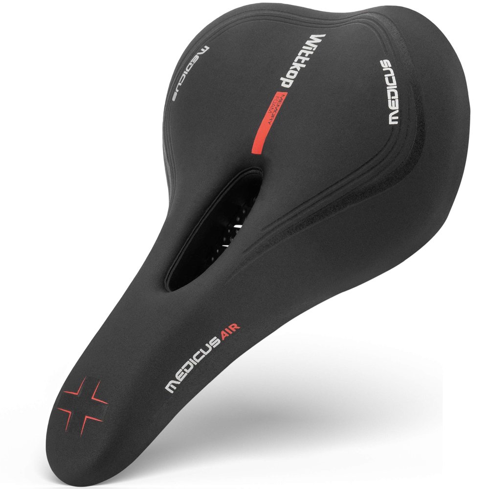 Wittkop Bike Seat, Waterproof Bicycle Saddle for Comfort, Mountain & Road Biking, Wide Bike Seats for Men & Women, BMX, MTB, Bike Seat Comfort, Waterproof Bike Saddle with Innovative 5-Zone-Concept