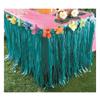 Multicolor Plastic With Fabric Flowers Aloha Table Skirt (9' x 29") Pack of 1 - Stunning Design, Perfect for Tropical Parties, BBQs, Luaus, & More view 2