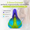 VELMIA Bike Seat Designed in Germany, Made of Comfy Memory Foam I Bicycle Seat for Men and Women, Waterproof Bike Saddle with Smart Zone-Concept I Exercise, for BMX, MTB & Road view 3