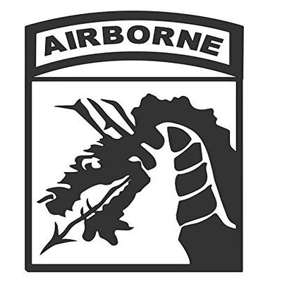 18TH Airborne Corps - Die Cut Vinyl Decal - 3.7" W X 5.5" H Matte Black HGC1618.09