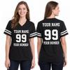 Customized Lady Cotton Jersey - Your Own Personalized 2 Side Custom Cotton Women - Custom Team Uniform X-Large Black view 1