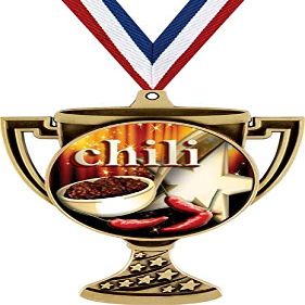 Chili Pot Trophy Cup Medal Gold, 3" Chili Cook Off Prizes, Kids Cooking Trophy Medal Awards 100 Pack Prime
