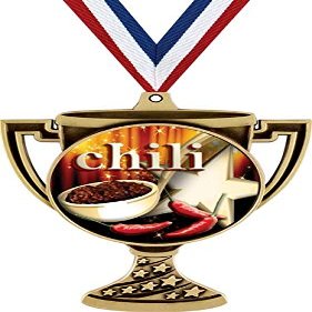Chili Pot Trophy Cup Medal Gold, 3" Chili Cook Off Prizes, Kids Cooking Trophy Medal Awards 100 Pack Prime