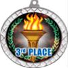 3rd Place White Trellis Medal Silver, 2.5" Third Place Prizes, Kids Third Place Trophy Medal Awards 100 Pack Prime view 2