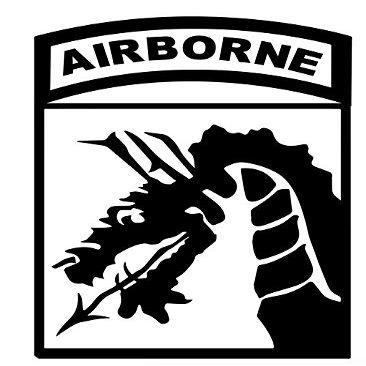 18TH Airborne Corps - Die Cut Vinyl Decal - 3.7" W X 5.5" H Black HGC1618.01