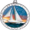 Sailboat White Trellis Medal Silver, 2.5" Sailing Prizes, Kids Sailboat Trophy Medal Awards 10 Pack Prime view 2