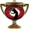 Zombie Trophy Cup Medal Gold, 3" Halloween Zombie Hand Prizes, Kids Contest Trophy Medal Awards 50 Pack view 2
