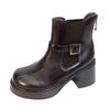 Peerage Ricky (B5879M) Men's Medium Width 7 Inch Comfort Leather Boots Brown 8 view 1