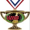 Bowling Trophy Cup Medal Gold, 3" Bowling League Champion Prizes, Kids Bowling Team Trophy Medal Awards 50 Pack Prime view 1