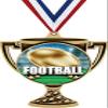 Football Trophy Cup Medal Gold, 3" Football Team Prizes, Kids Football Championship Trophy Medal Awards 100 Pack view 1