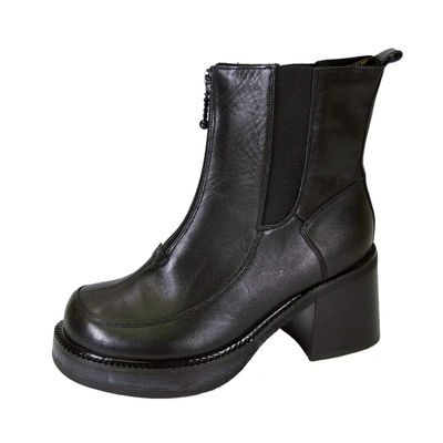 Peerage Jay (B5878M) Men's Medium Width 7 Inch Comfort Leather Boots Black 9